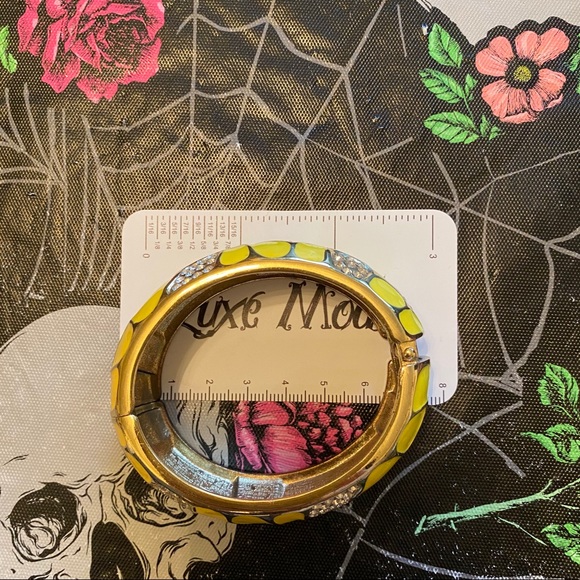 Bracelet, Yellow/Gold/Gems Bangle - Picture 2 of 3